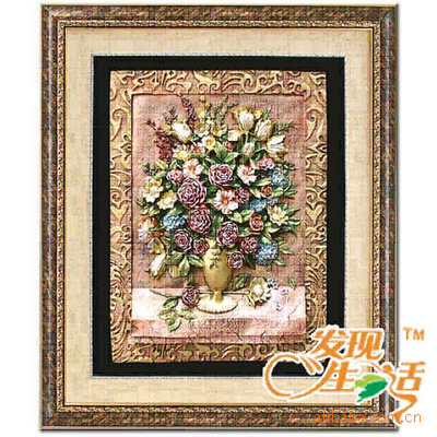 【树脂浮雕画 竹篮花卉6052-2家饰混批】价格,厂家,图片,塑料、树脂工艺品,义乌市乐瀛家居用品商行-